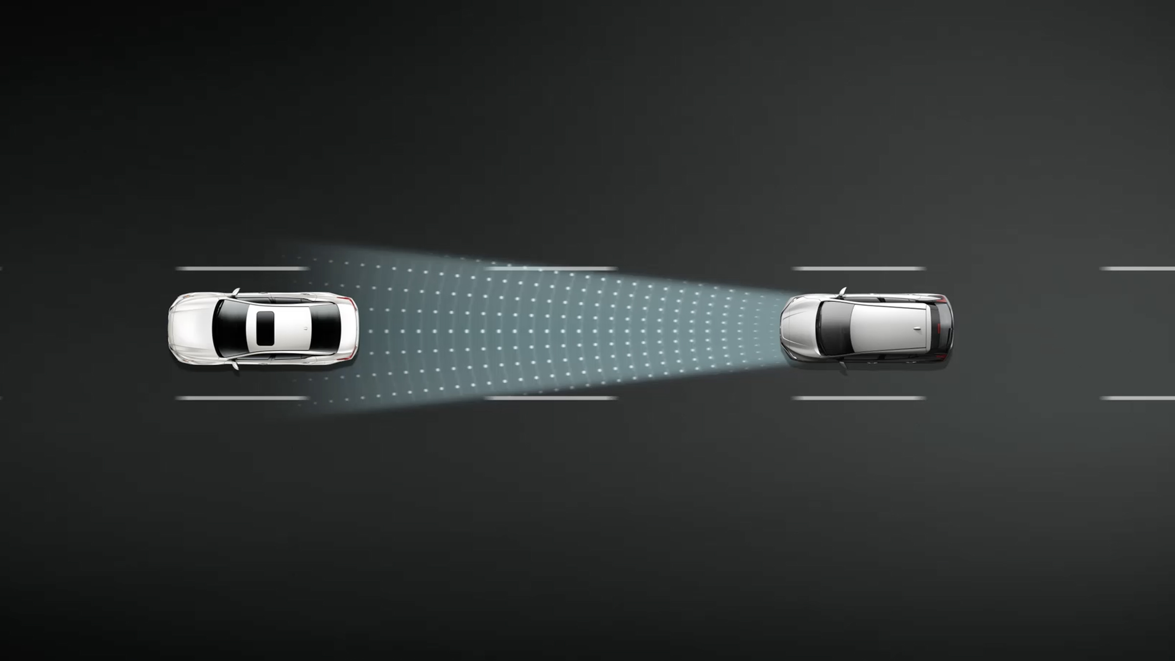 Illustration Intelligenter Adaptiver Geschwindigkeits- und Abstands-Assistent